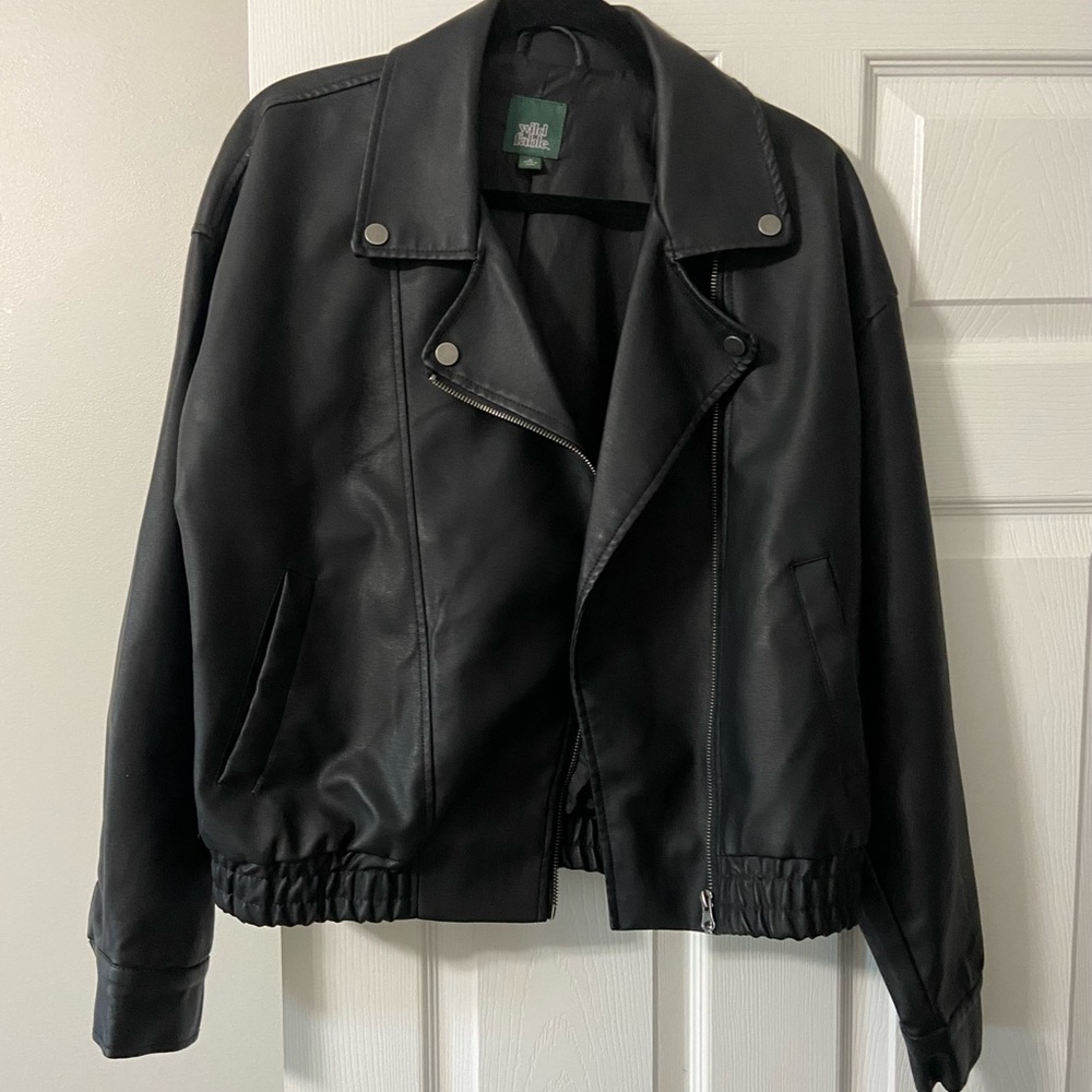 Women’s Black Faux Leather Jacket